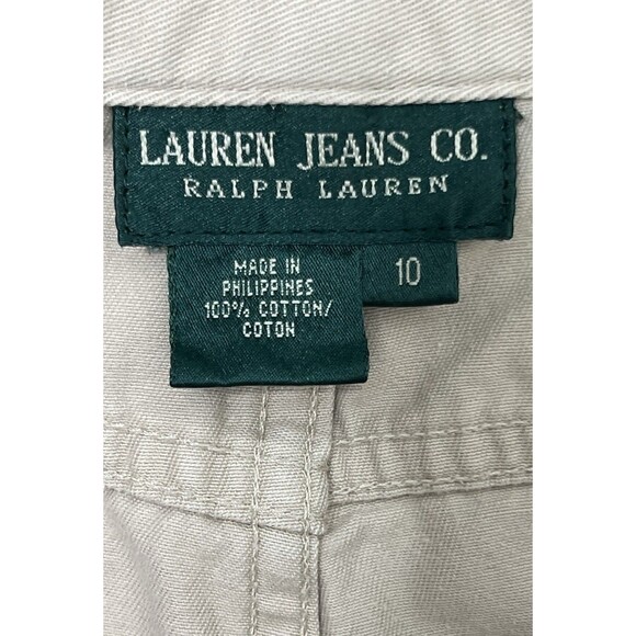 Lauren Jeans Co. Ralph Lauren Capris Womens 10 (30 X 20) Cotton Khaki - Picture 5 of 8
